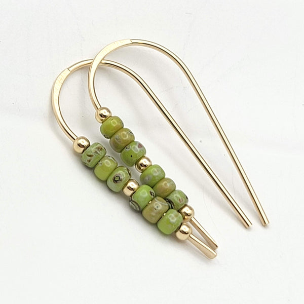 Cheval - Gold & Chartreuse Earrings Etsy