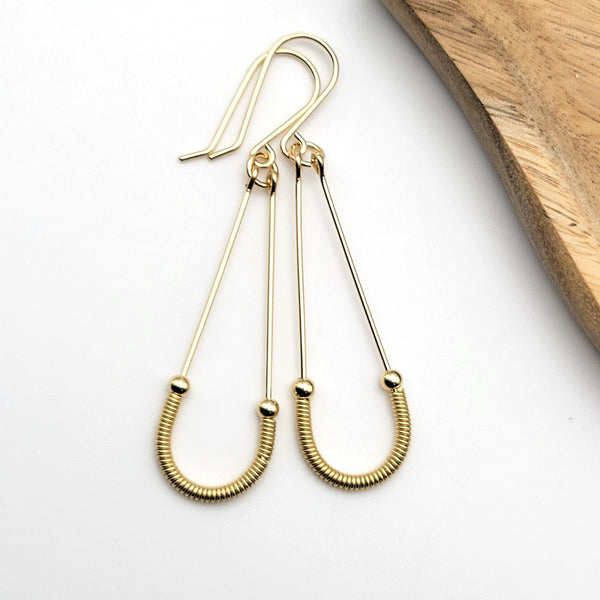 Harley - Gold Coil Hoops Earrings Bijou by SAM