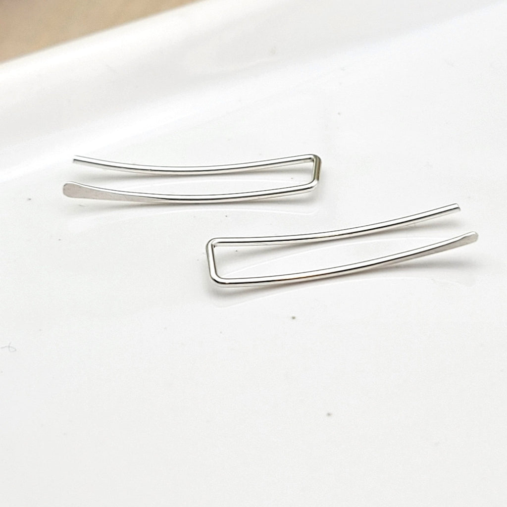 Hugs - Sterling Silver Ear Climbers Earrings Bijou by SAM