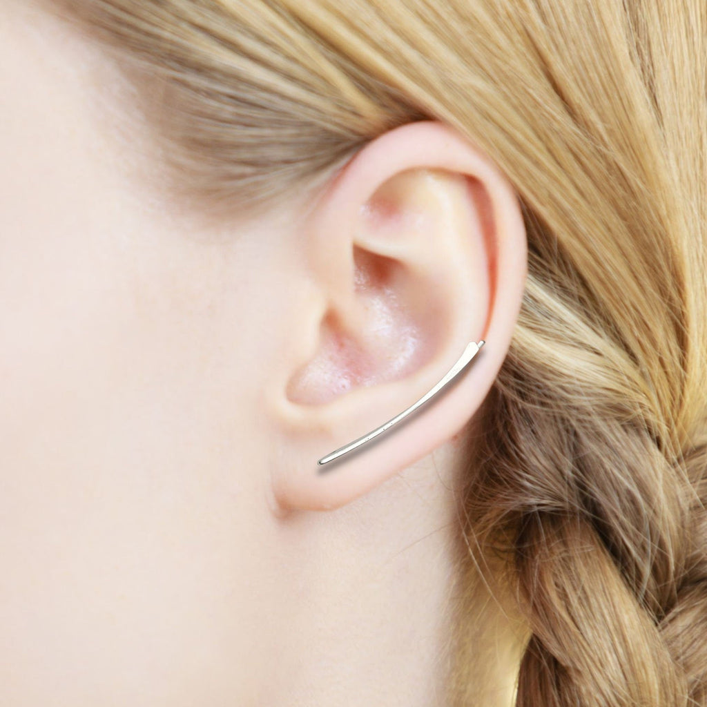 Hugs - Sterling Silver Ear Climbers Earrings Bijou by SAM
