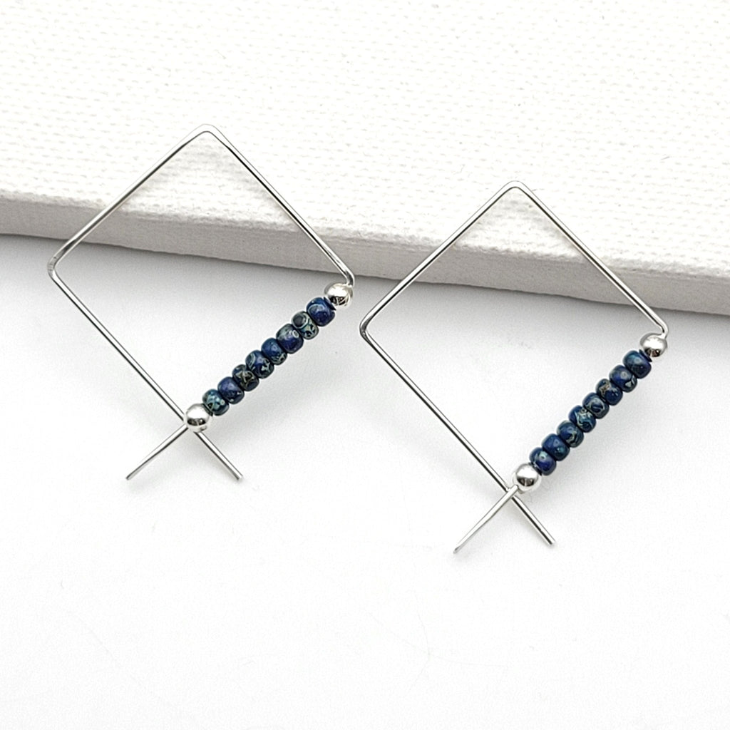 True - Denim Blue Earrings Bijou by SAM