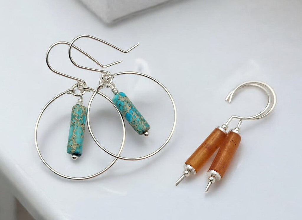 Mystique - Tube Gemstone Earrings