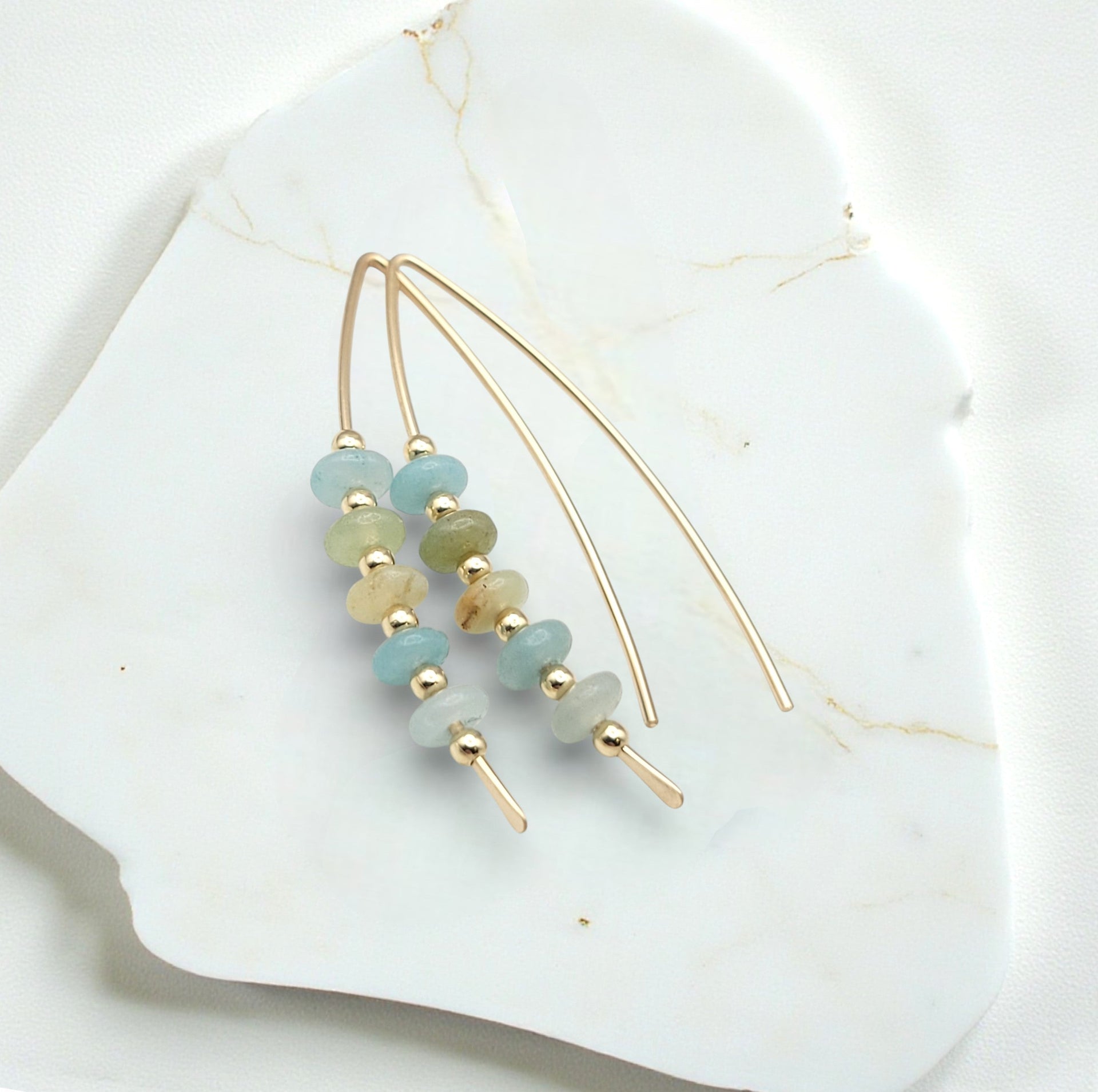 Gemstone Threader Earrings