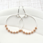 Luxe - Silver & Copper Earrings Bijou by SAM   