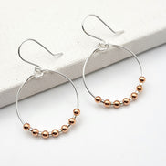 Luxe - Silver & Copper Earrings Bijou by SAM   