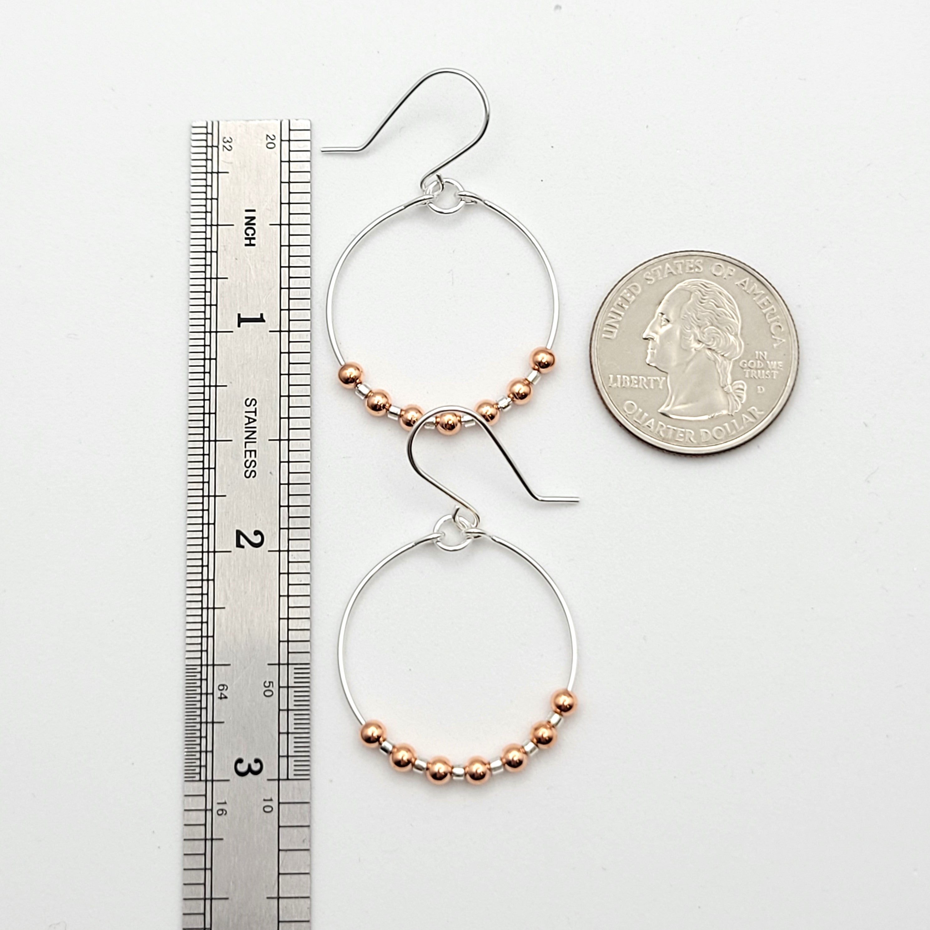 Boho - Silver & Copper Earrings Bijou by SAM   