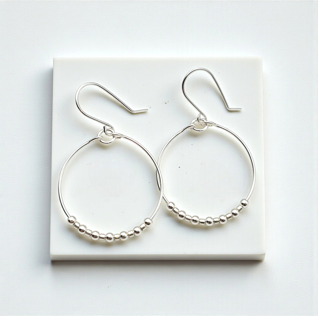 Luxe - Silver & Silver Earrings Bijou by SAM