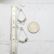 Lane - Silver & Aqua Terra Jasper Earrings Bijou by SAM   