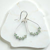 Lane - Silver & Green Aventurine Earrings Bijou by SAM