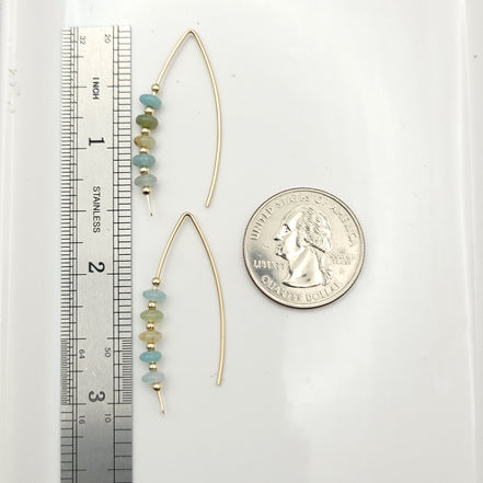 Wish - Gold & Amazonite Earrings Bijou by SAM   