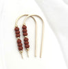 Cheval - Gold & Burnt Sienna Beads Earrings Etsy   