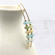 Wish - Gold & Amazonite Earrings Bijou by SAM   