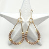 Lane - Gold & Taupe Earrings Bijou by SAM   