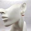 Aiden - Gold & Deep Red Beaded Hoops Earrings Bijou by SAM   