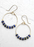 Boho - Gold & Lapis Lazuli Earrings Bijou by SAM   