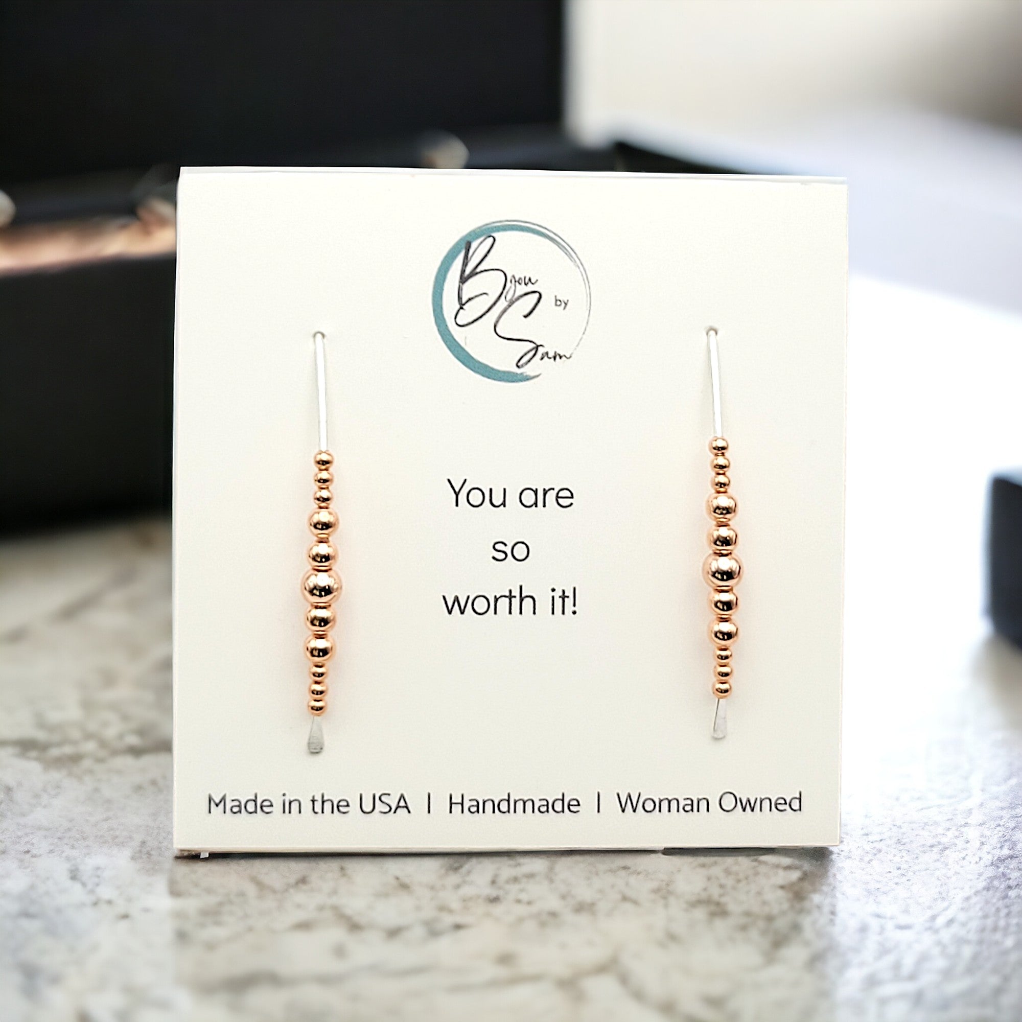 Wish - Copper & Silver Earrings Bijou by SAM   