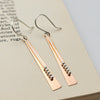 Copper - Long Triangles Earrings Bijou by SAM   