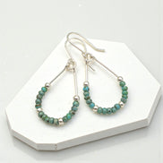 Lane - Silver & Turquoise Earrings Bijou by SAM