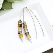 Wish - Montana Agate Threaders Earrings Bijou by SAM   