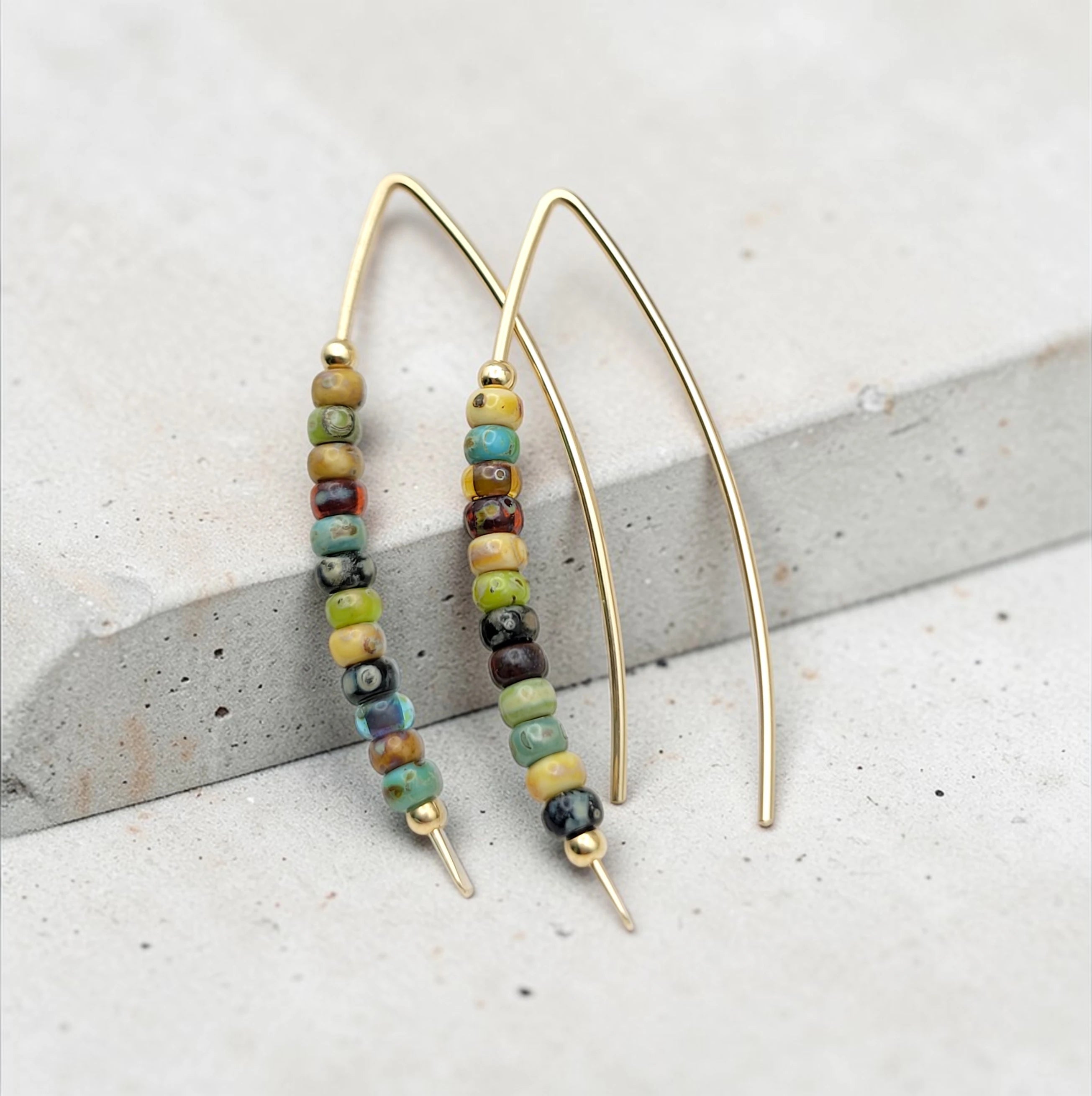 Wish - Colorful Gold Beaded Threaders
