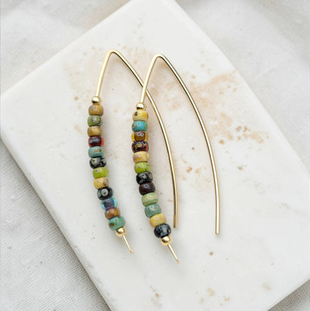 Wish - Colorful Gold Beaded Threaders