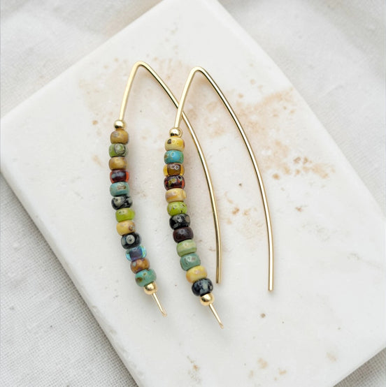 Wish - Colorful Gold Beaded Threaders