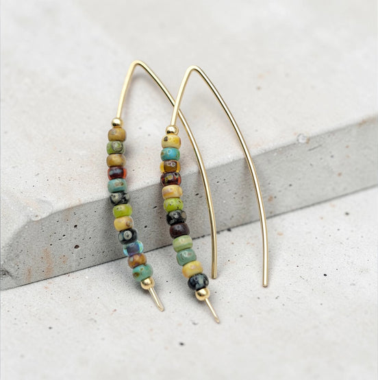 Wish - Colorful Gold Beaded Threaders