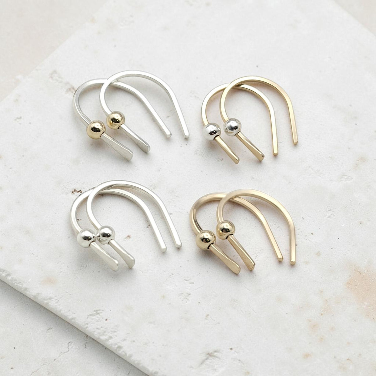 Hugs - Silver or Gold Tiny Threaders