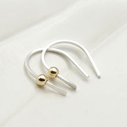 Hugs - Silver with Gold Earrings Bijou by SAM   