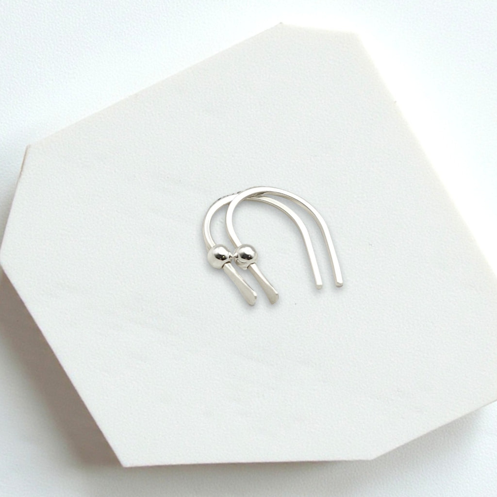 Hugs - Silver on Silver Earrings Bijou by SAM