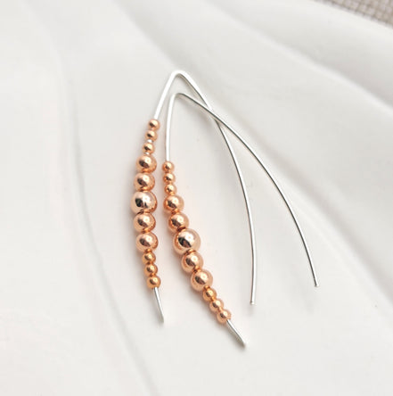 Wish - Copper & Silver Earrings Bijou by SAM   