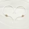 Open Heart - Silver and Gold Earrings Bijou by SAM   
