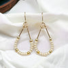 Lane - Gold & Pearl Luster Earrings Bijou by SAM   