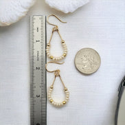 Lane - Gold & Pearl Luster Earrings Bijou by SAM   