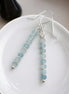 Boho - Aquamarine & Silver Earrings Bijou by SAM   