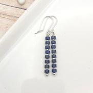 Boho - Lapiz Lazuli & Silver Earrings Bijou by SAM   