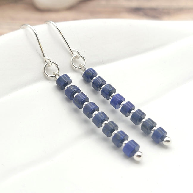 Boho - Lapiz Lazuli & Silver Earrings Bijou by SAM   