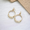 Aiden - Gold & Pearl Beaded Hoops Earrings Bijou by SAM   