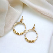 Aiden - Gold Beaded Studs Earrings Bijou by SAM   