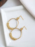 Aiden - Gold Beaded Studs Earrings Bijou by SAM   