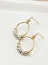 Aiden - Gold & Silver Beaded Studs Earrings Bijou by SAM   