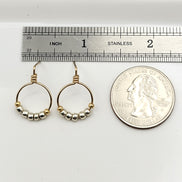 Aiden - Gold & Silver Beaded Studs Earrings Bijou by SAM   