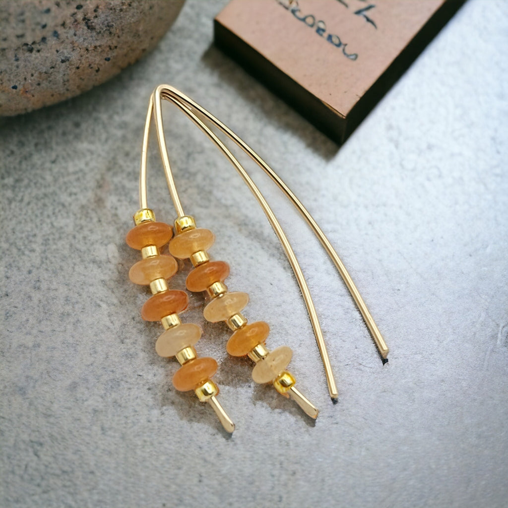 Wish - Orange Aventurine & Gold  Bijou by SAM   