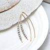 Wish - Gold with Silver Beads Earrings Bijou by SAM   