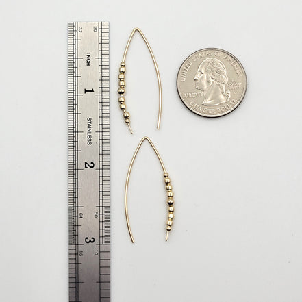 Wish - Gold with Gold Beads Earrings Bijou by SAM   