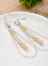 Harley - Silver with Peaches & Cream Earrings Bijou by SAM   