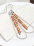 Harley - Silver & Orange Earrings Bijou by SAM   