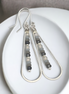 Harley - Silver & Gray Earrings Bijou by SAM   