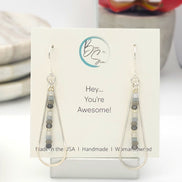 Harley - Silver & Gray Earrings Bijou by SAM   