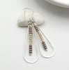 Harley - Silver & Neutral Brown Earrings Bijou by SAM   